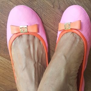 Tory Burch Pink Orange Flats